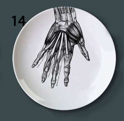 Human bone structure decoration plate