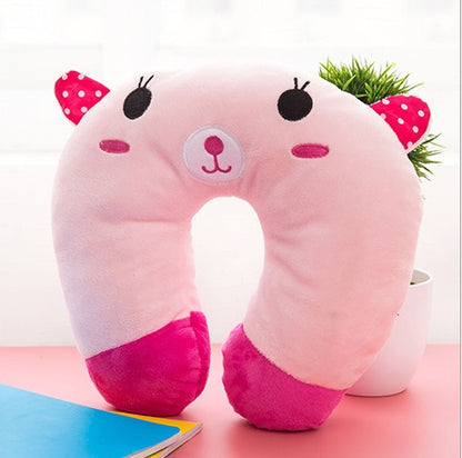 Comfortable Multi-Color Cartoon Animal U Shaped Travel Neck Pillow