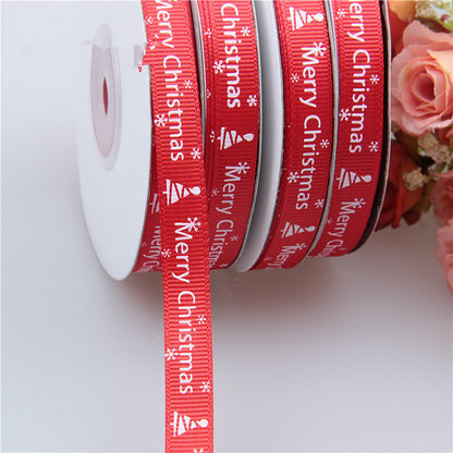 Christmas ribbon 1CM threaded ribbon small roll