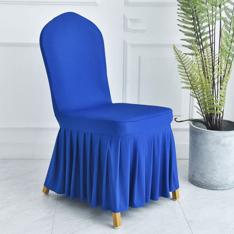 Pleated skirt side dining chair