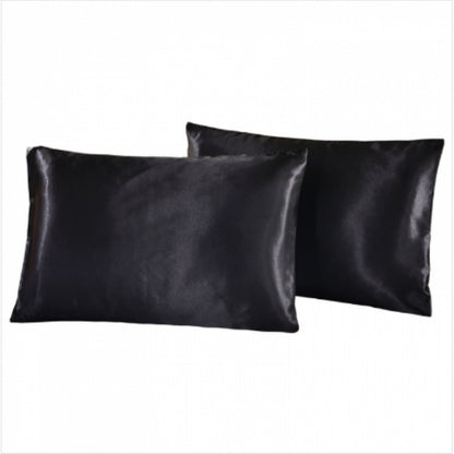 Plain silk pillowcase