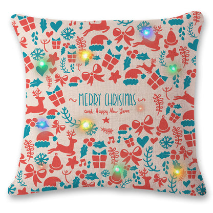 New LED Flashing Lights Christmas Pillowcase