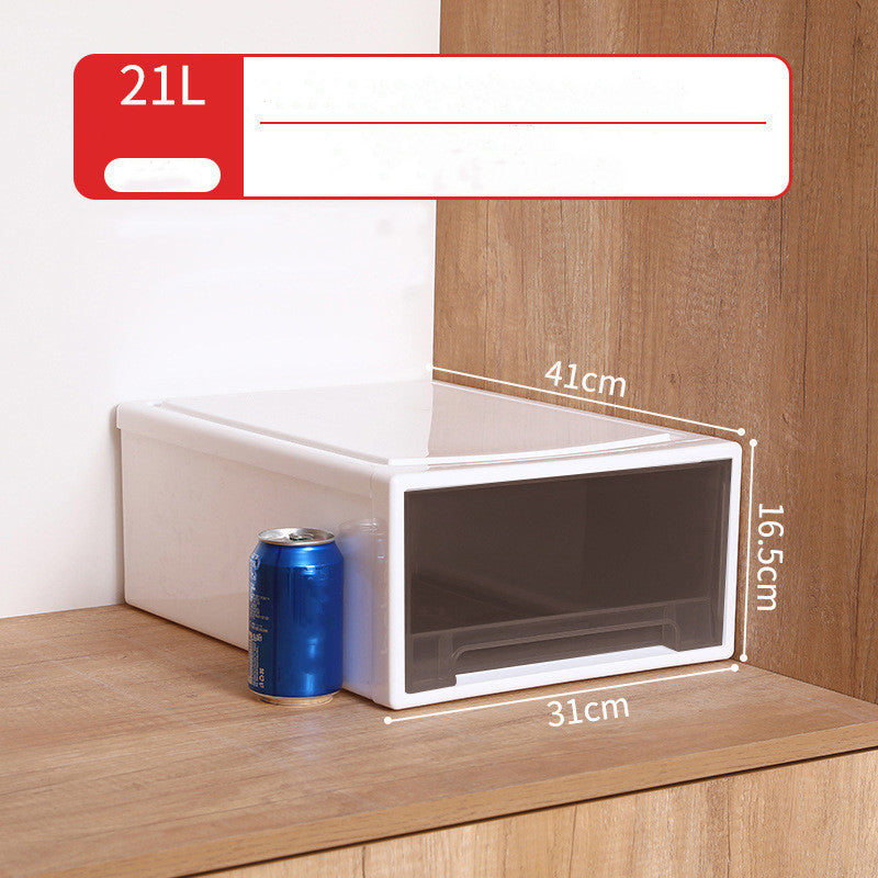 Clothes Storage Box Drawer Type Plastic Thickened Transparent Finishing Box