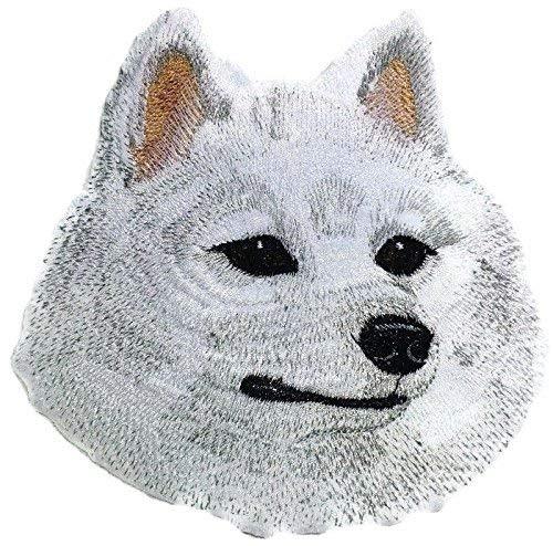 Custom American Eskimo Dog Face Embroidery IronOn/Sew Patch [5.8" x