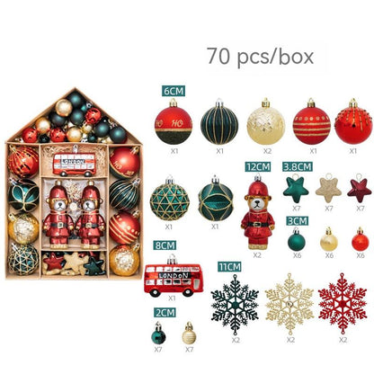 Shopping Mall Ornaments Christmas Tree Small Colorful Ball Pendant Set