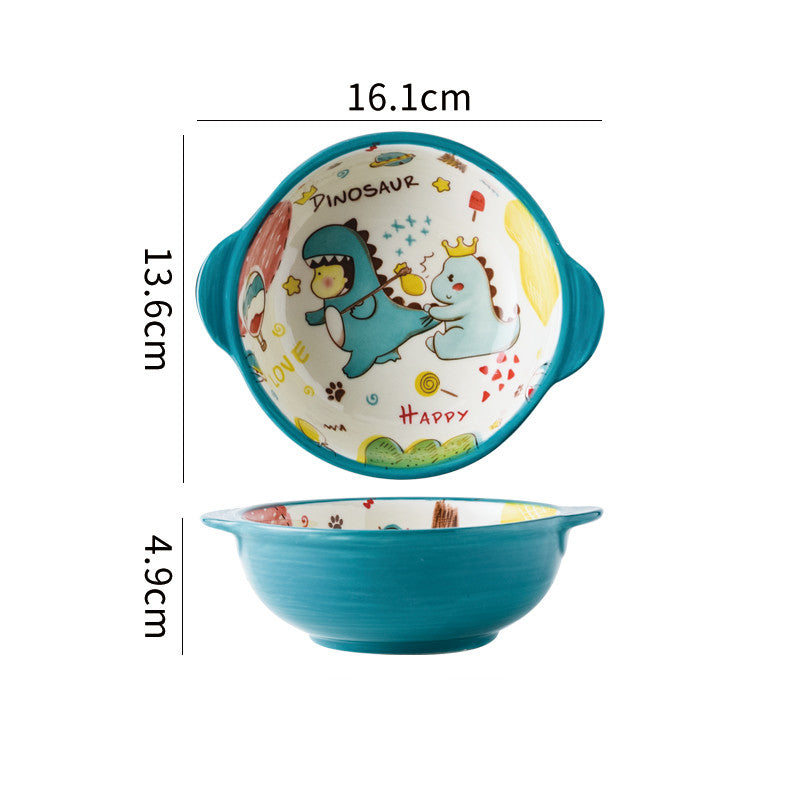 Cartoon Ceramic Dishes Set Tableware Bowl Household