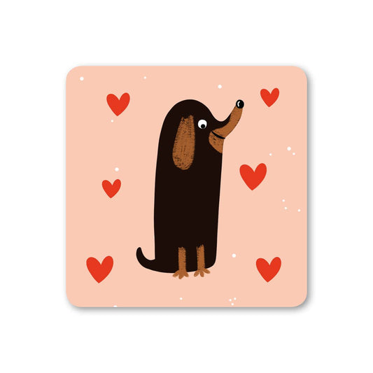 Sitty Sausage Dog Coaster (Pack of 6)