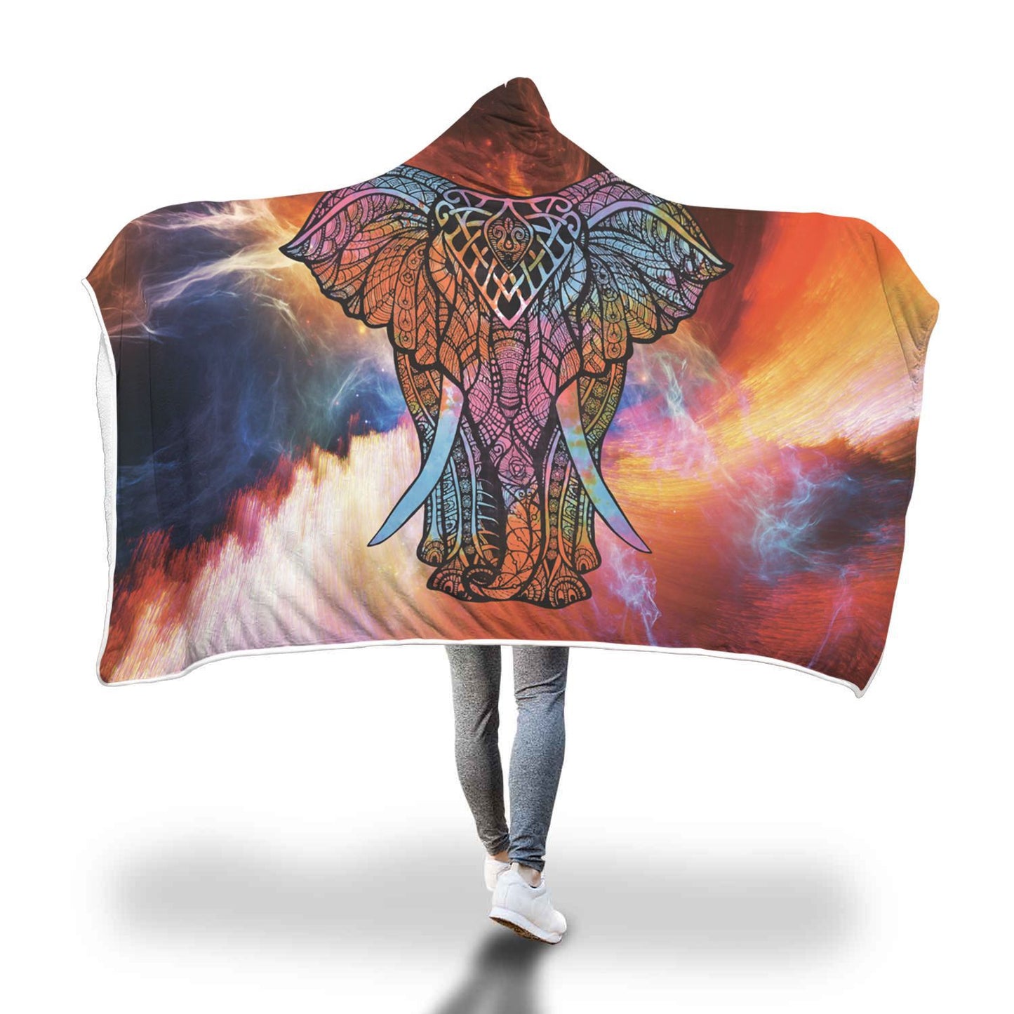 Hooded Blanket Cloak 3D Digital Printing Nap Blanket Skull