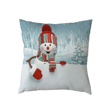 Christmas Snowman Series Peach Soul Pillow Case