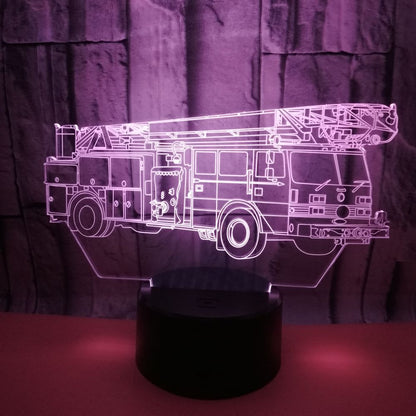 Fire engine 3D light 3D touch color 3D light