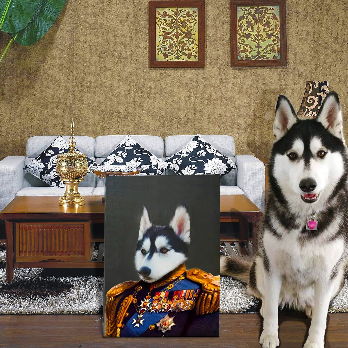 Personalized Pet Canvas Portrait Image