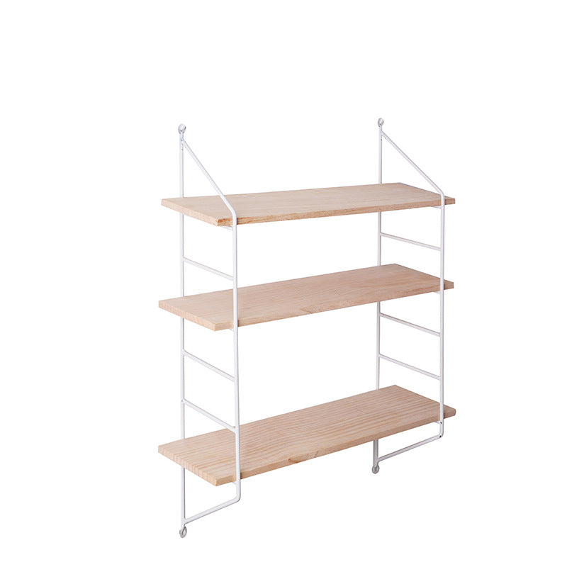 Wooden decorative iron rack