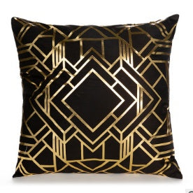 Elegant White and Gold Decorative Pillow Covers