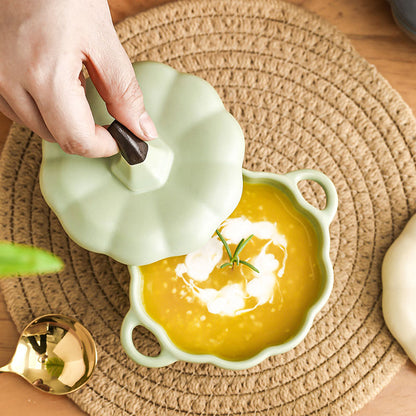 Ceramic Baking Bowl With Two Ears Insulated From Water