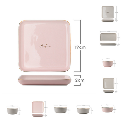 Light Luxury Ceramic Tableware Couple Tableware