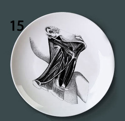 Human bone structure decoration plate