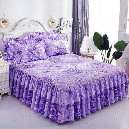 Thick double-layer lace bedspread