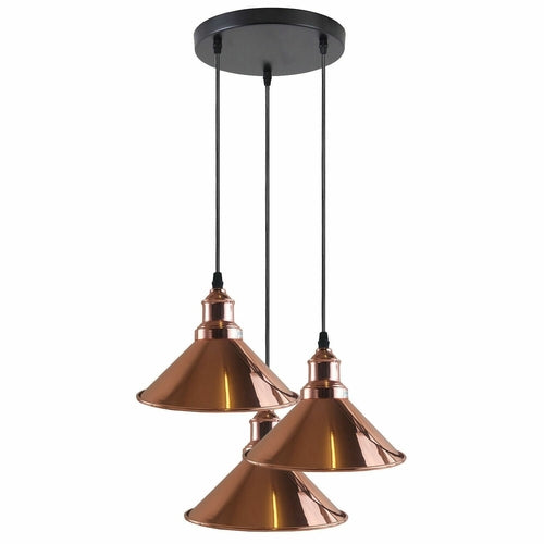 3 Cluster Pendant Light Industrial Vintage Hanging Lamp Loft Indoor