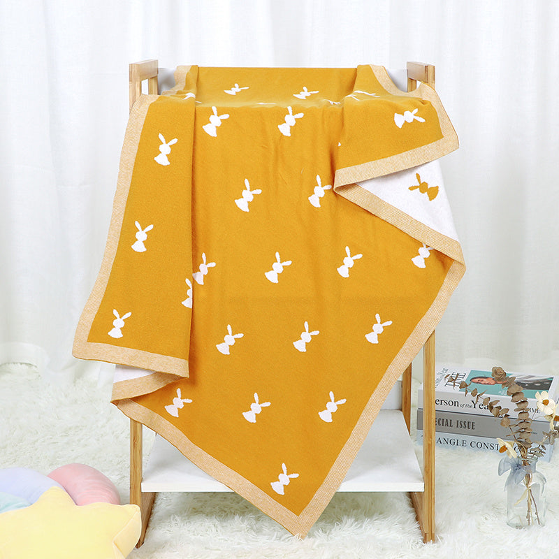 Baby Cartoon Knitted Cotton Cute Windproof Blanket