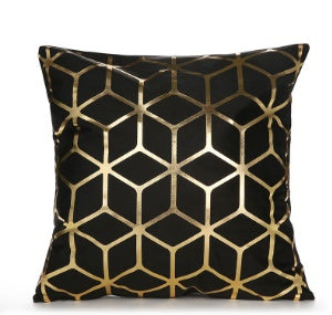 Elegant White and Gold Decorative Pillow Covers