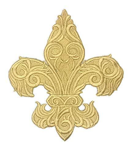 Fleur de Lis Embroidered Iron on/Sew Patch[5.52" x 7.8"]