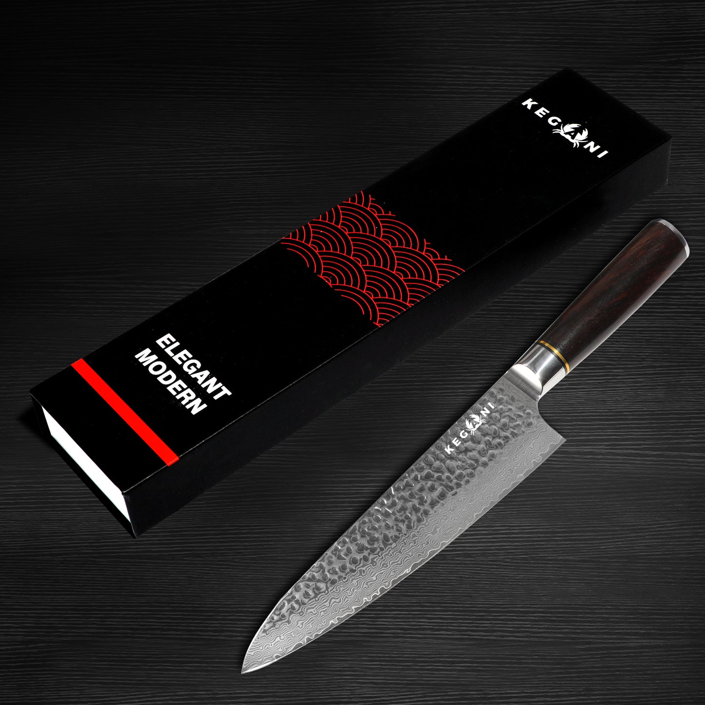 Kegani 8 Inch Japanese Chef Knife, 67 Layers Japanese VG10 Damascus Steel Chefs Knife, Professional Chef's Knife With Pakkawood Handle