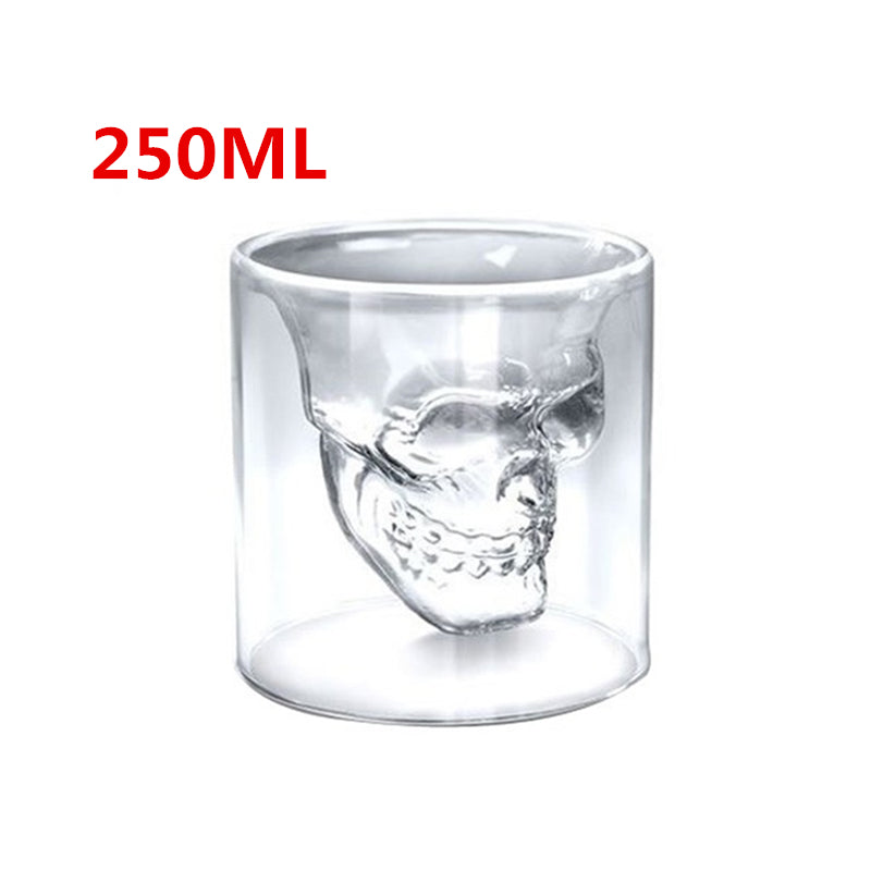 Skull Skull Double Transparent Glass