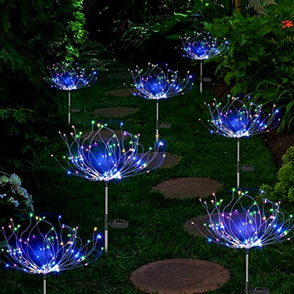 120LED Multicolor Solar Firework Lights Garden Christmas decorations