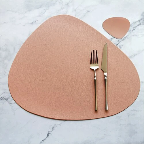 Table Mat Table Mat Placemat Table Mat Heat Insulation PU Leather Placemats Coaster Bowl Kitchen Non-slip