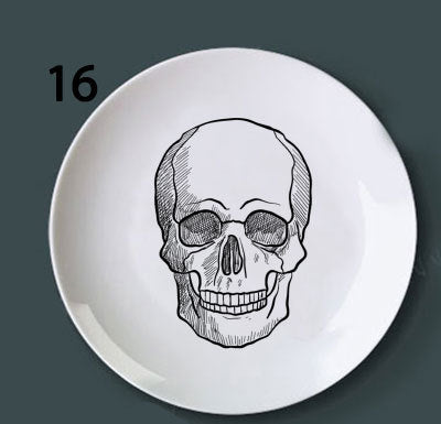 Human bone structure decoration plate