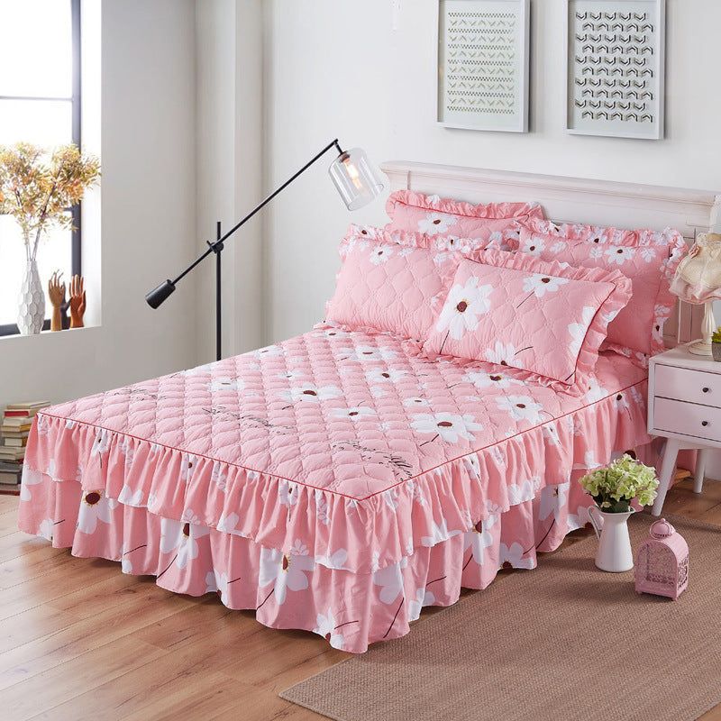 Thick double-layer lace bedspread