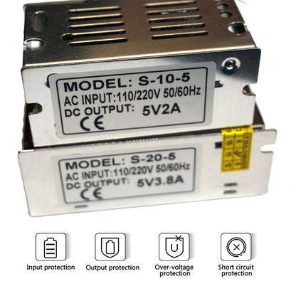 DC5V LED Driver Power Supply Transformer 240V IP20 for LED Strip,