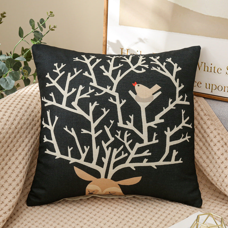 Fabric Decoration Supplies Car Gift Linen Printed Pillows Bedside Cushion Couch Pillow