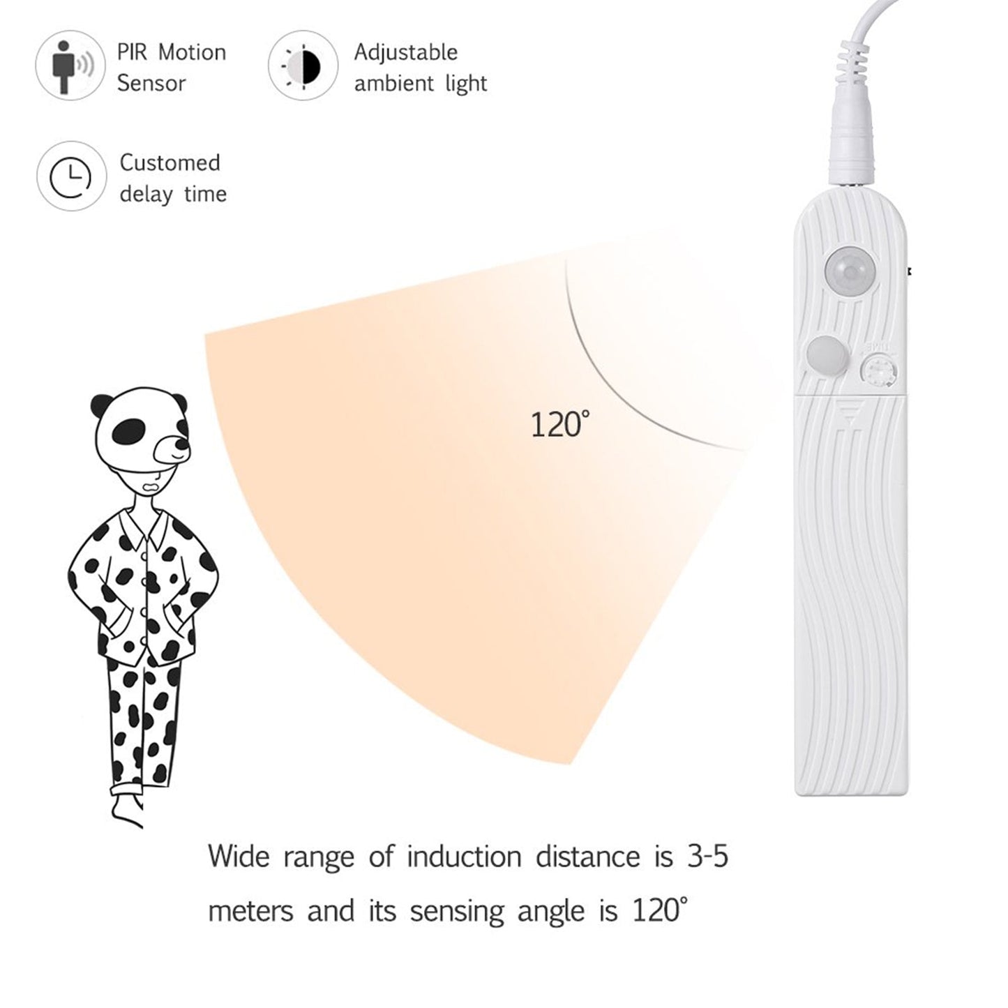 Power Saving Waterprool Practical 1 M 60 LED Strip Light With 2 Modes