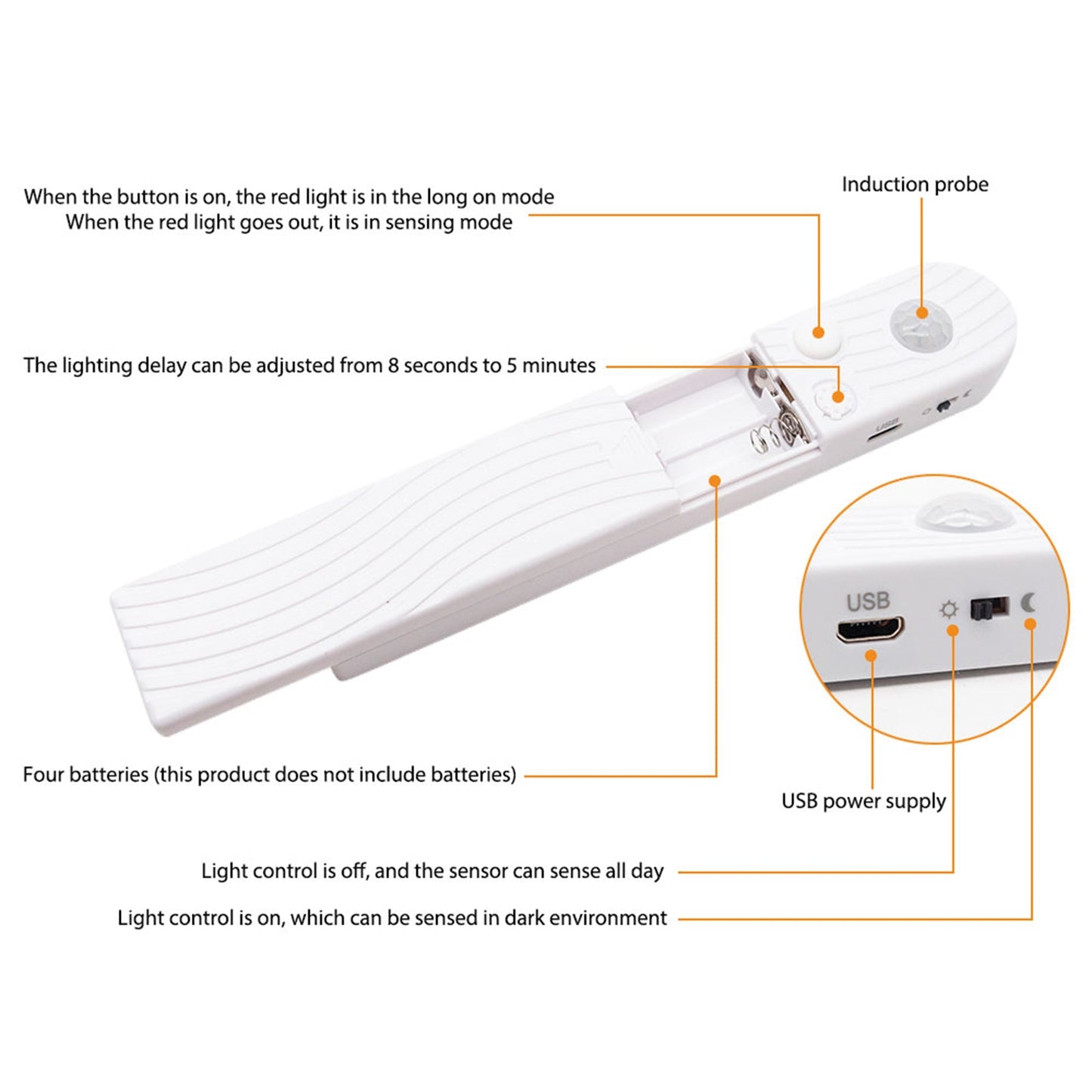 Power Saving Waterprool Practical 1 M 60 LED Strip Light With 2 Modes