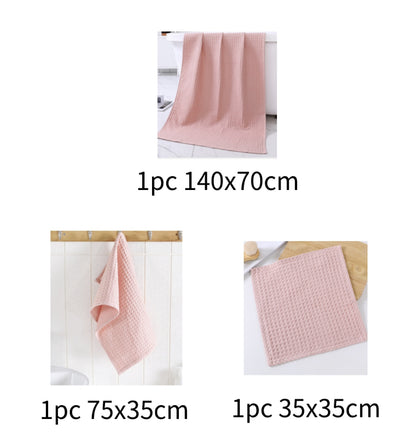 Water-absorbing  Quick-drying Pure Cotton Waffle Bath Towel