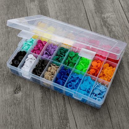 Sewing Resin Plastic Snap Button Box Set