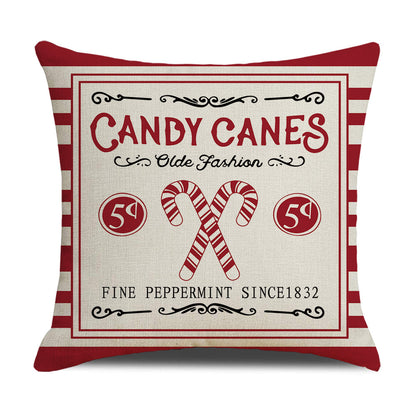 Red Letter Christmas Throw Pillow Cover