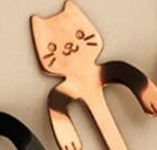 Cross-border 304 Stainless Steel Spoon Cartoon Cat Handle Hanging Coffee Spoon