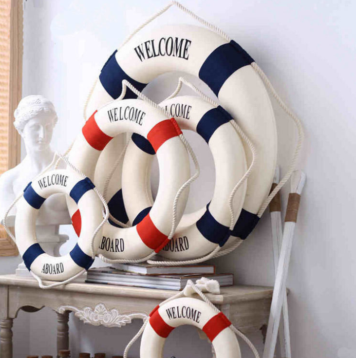 Cloth art lifebuoy wall hanging decoration