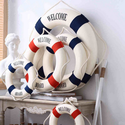 Cloth art lifebuoy wall hanging decoration