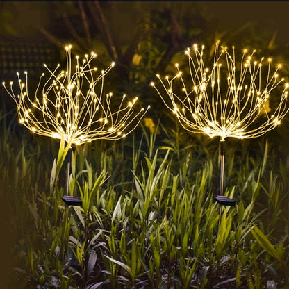 180 LED Solar Firework Lights Waterproof DIY Solar Garden Lamps 2Pcs