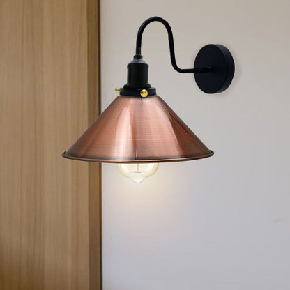 Vintage Industrial Metal Cone Shade Lighting Indoor Wall Sconce Light