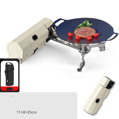 Camping Gas Stove Portable Folding Cassette Stove Outdoor Hiking BBQ Travel Cooking Grill Cooker Gas Burner Food Heating Tool Kitchen Gadgets