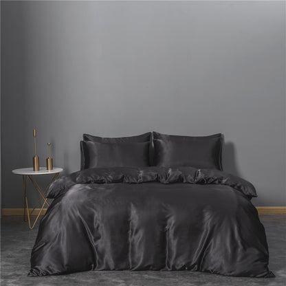 Simulation Silk Three-piece Duvet Cover Bedding