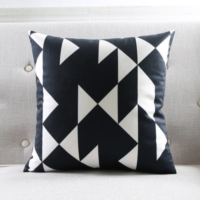 Geometric striped sofa throw pillow