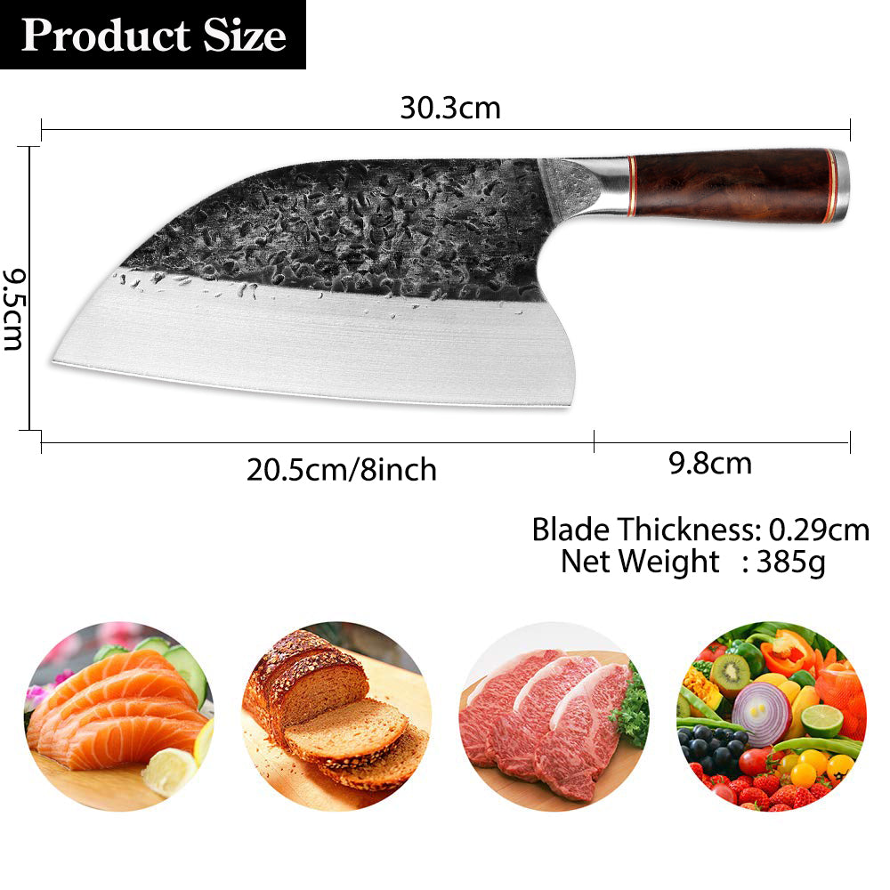 Hammer brushed kitchen knife