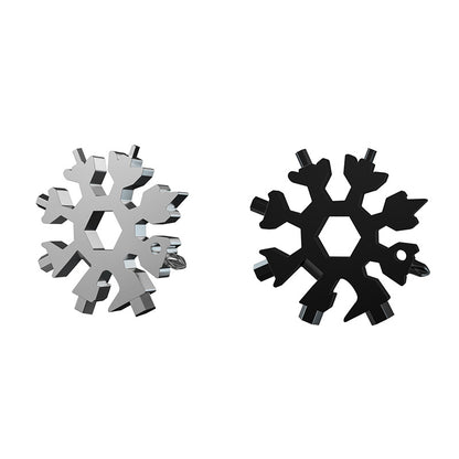 Snowflake Tool Card Portable Outdoor Emergency Octagonal Universal Snowflake