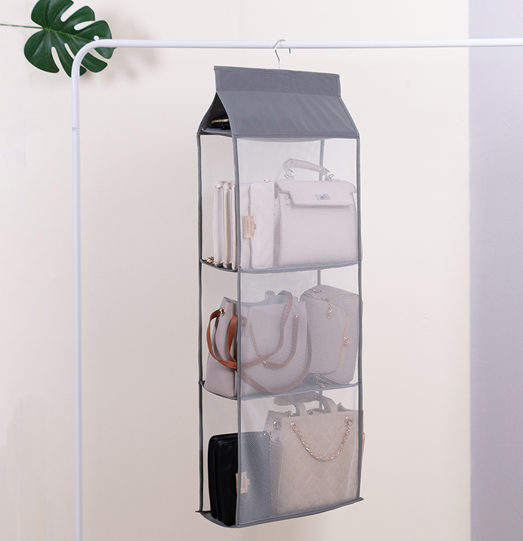 Foldable Hanging Multi-Layer Sundries Storage Rack 360 Degree Hanging Design