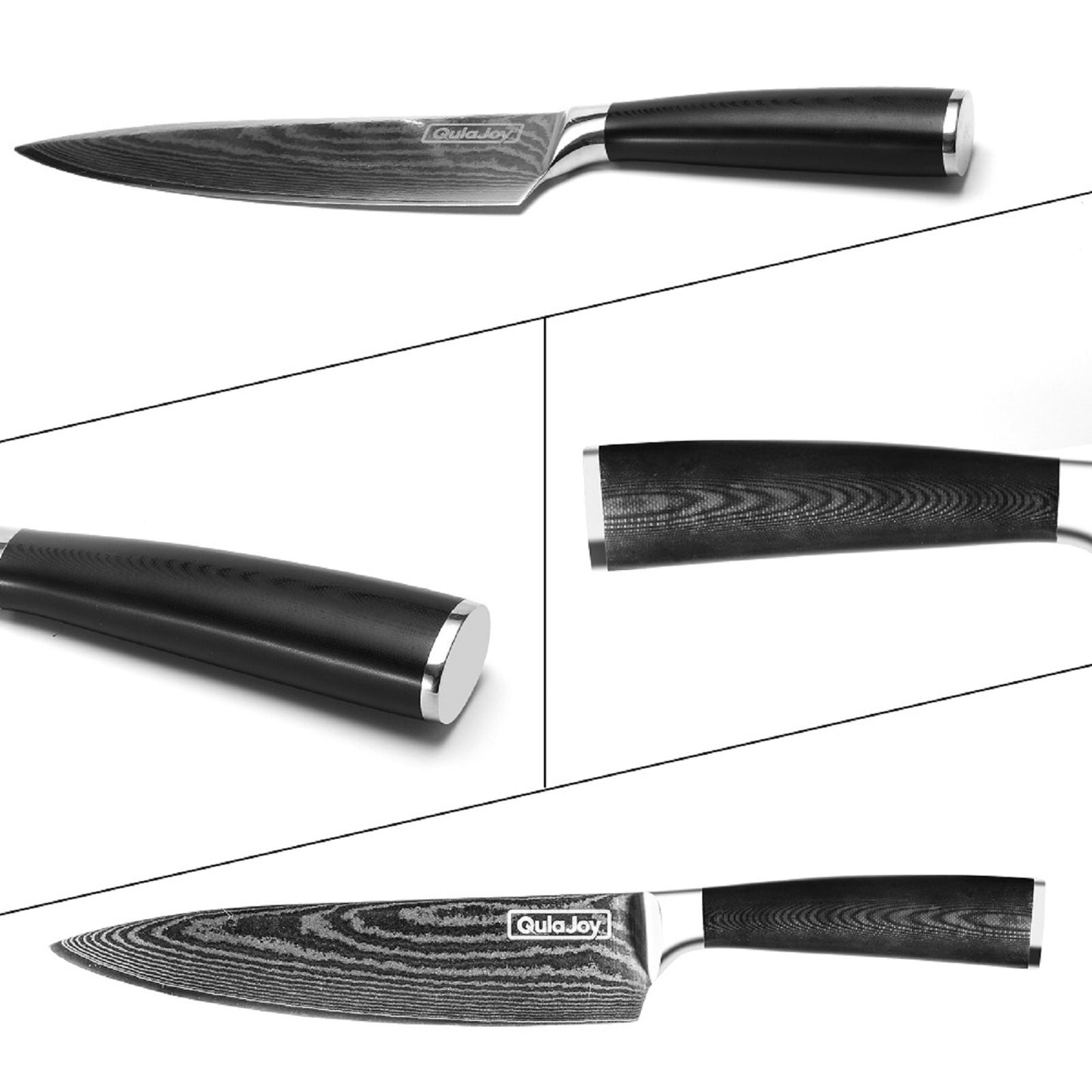 Qulajoy 8 Inch Chef Knife, Ultra Sharp Japanese Damascus VG-10 Blade,Professional Kitchen Knife With Ergonomic G10 Handle And Sheath